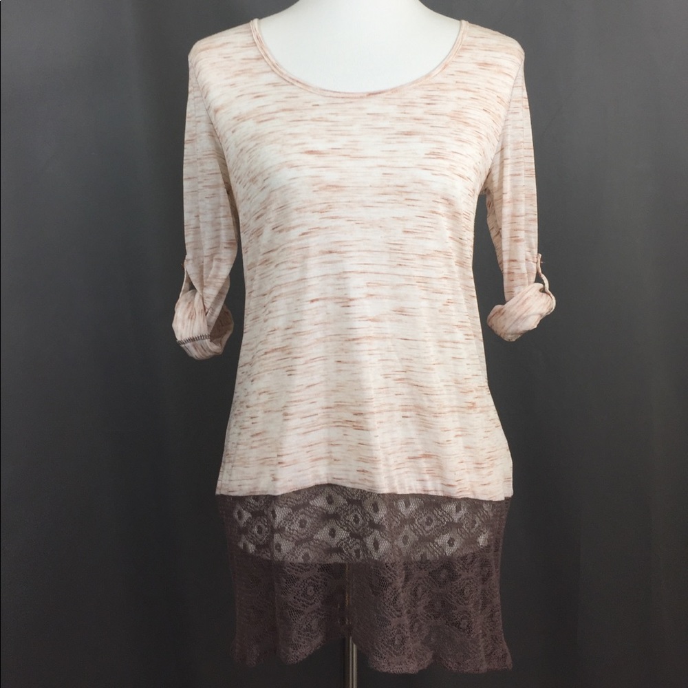 Tunic length 3/4 length sleeve lightweight shirt