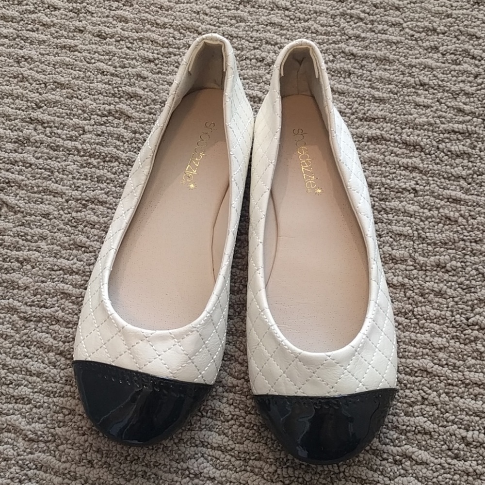 SHOEDAZZLE QUILTED CREAM DESIGNER INSPIRED