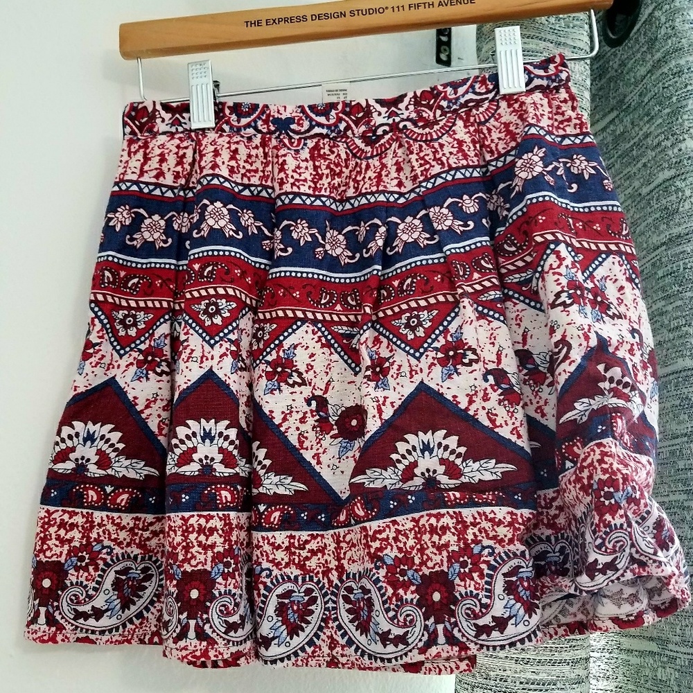 Red, White, & Blue Mini Skirt