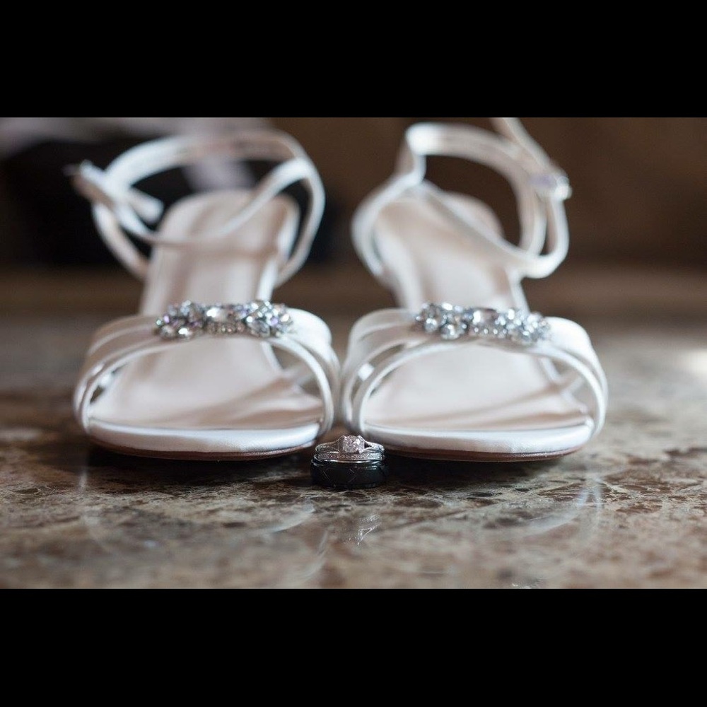 Gorgeous Davids Bridal Rhinestone Kitten Heels