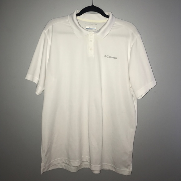 Columbia White Collared Polo Shirt - Picture 1 of 1