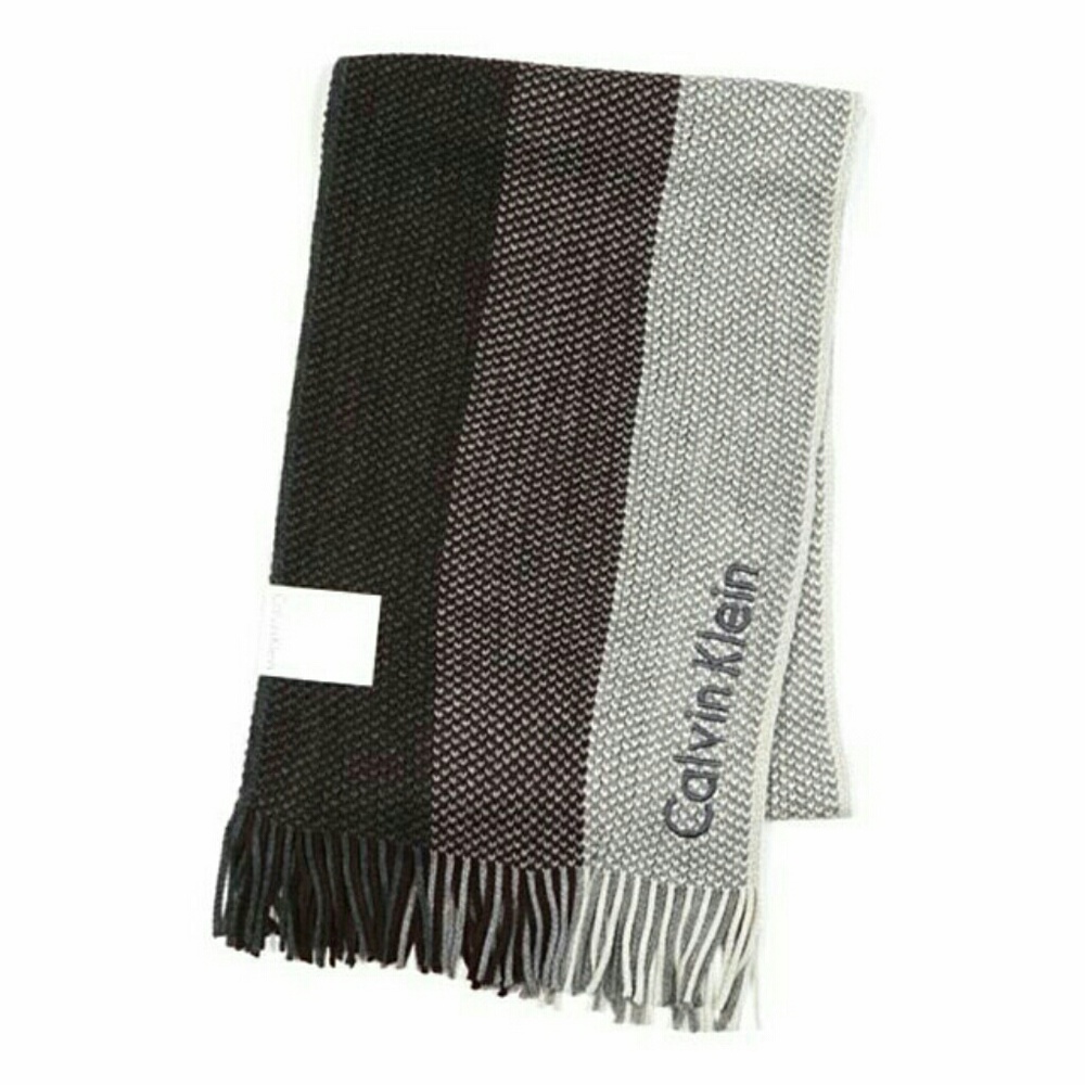 *SALE* Men's Calvin Klein Logo Knit Scarf