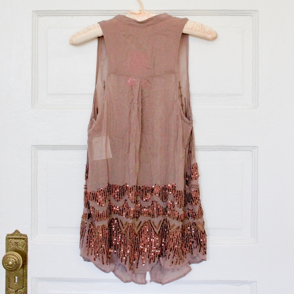 Anthropologie Moulinette Soeurs Beaded Top Size 0 - Picture 3 of 3