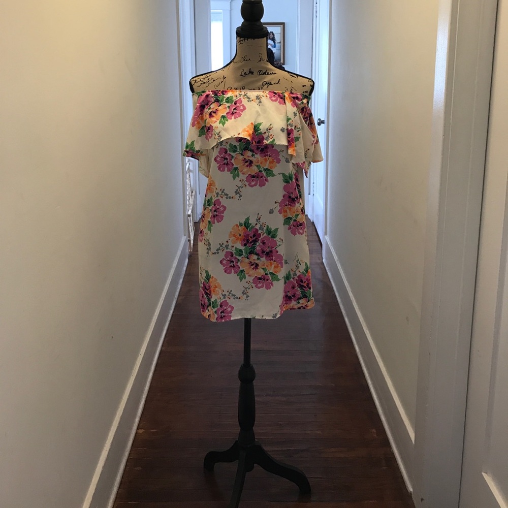Windsor Floral Off the Shoulder Dress
