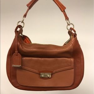 Leather shoulder bag - medium size