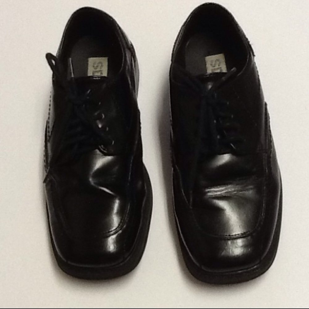 Little Boys Black Dress Shoes