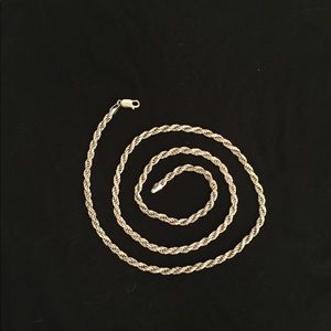 Sterling silver rope chain