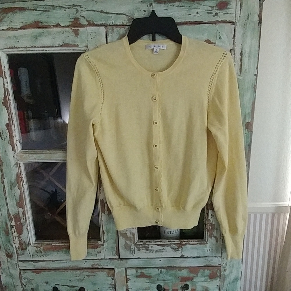 CAbi Sunshine yellow cardigan
