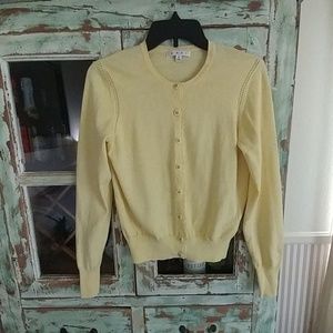 CAbi Sunshine yellow cardigan