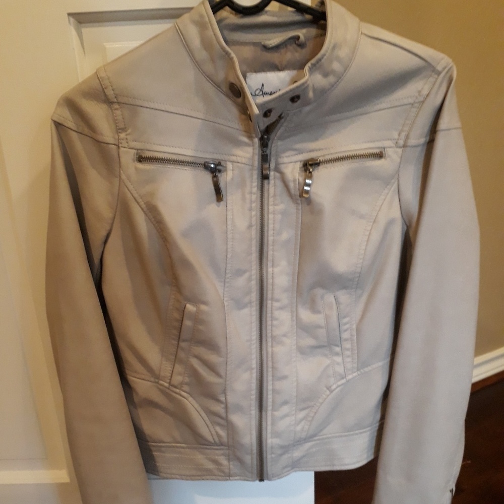 American rag vegan leather jacket