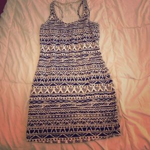 Garage Black and white patterned mini dress