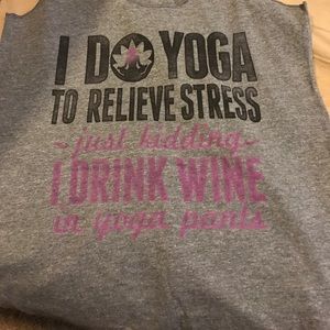 Funny yoga tank
