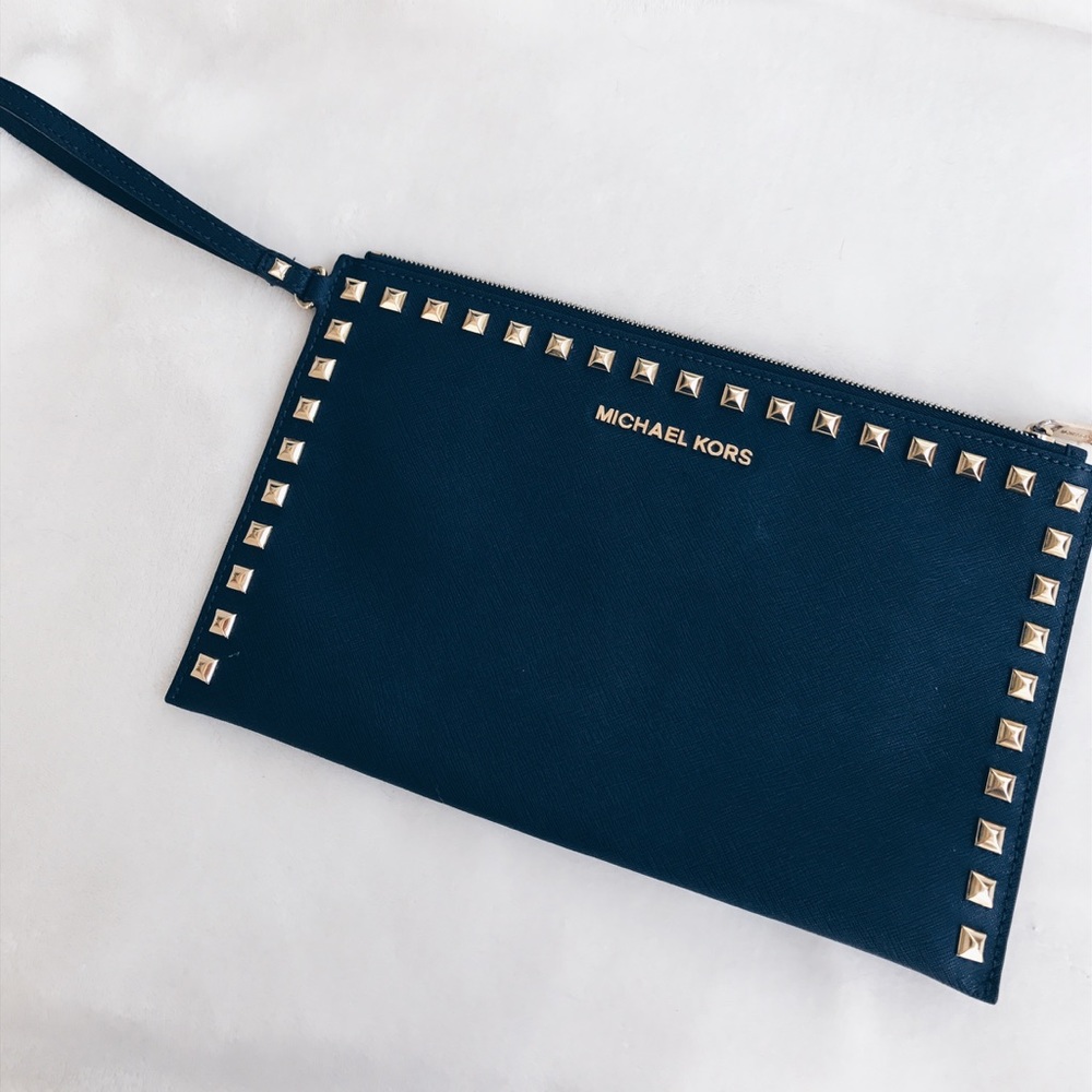 Michael Kors studded wristlet purse