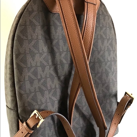 NWT Michael Kors Studded Brown Signature Backpack