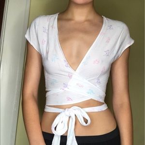 Wildfox bow wrap shirt