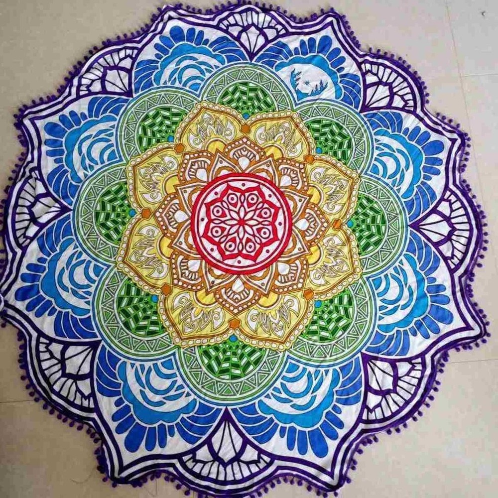 Red Rain Buddha Mandala Lotus tapestry/blanket