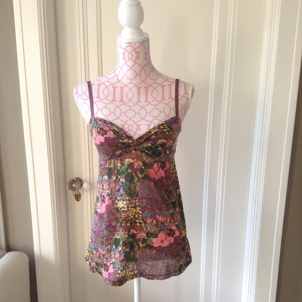 Cute floral Anthropologie tank