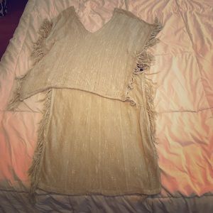 Lightweight tan poncho