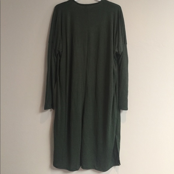 Hunter Green Duster Open Front Cardigan - Picture 5 of 5