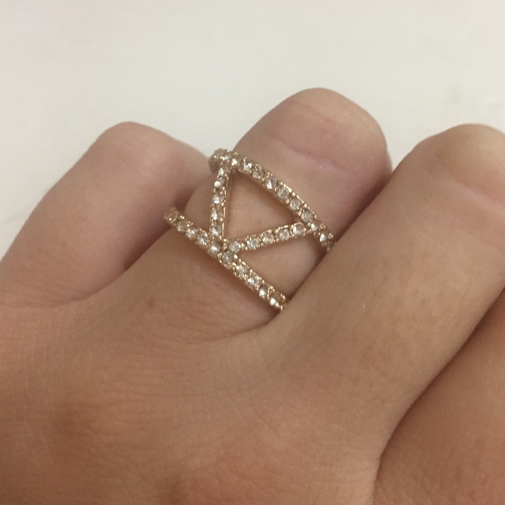 Gold & Rhinestone Fashion Ring
