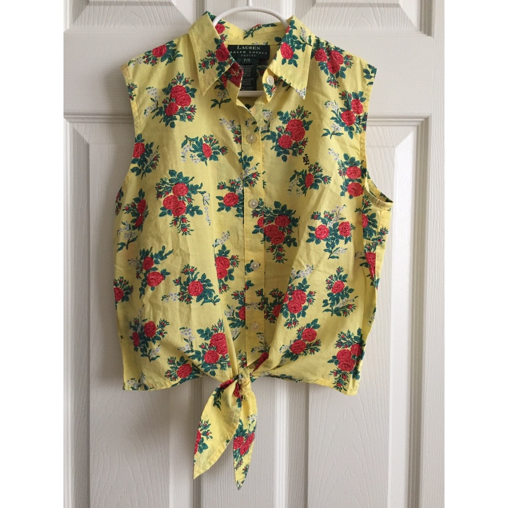 Ralph Lauren Floral Tie-Front Shirt