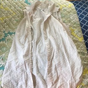 White floral vest button up