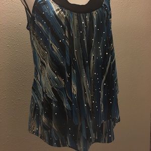 Dressy layered front top.