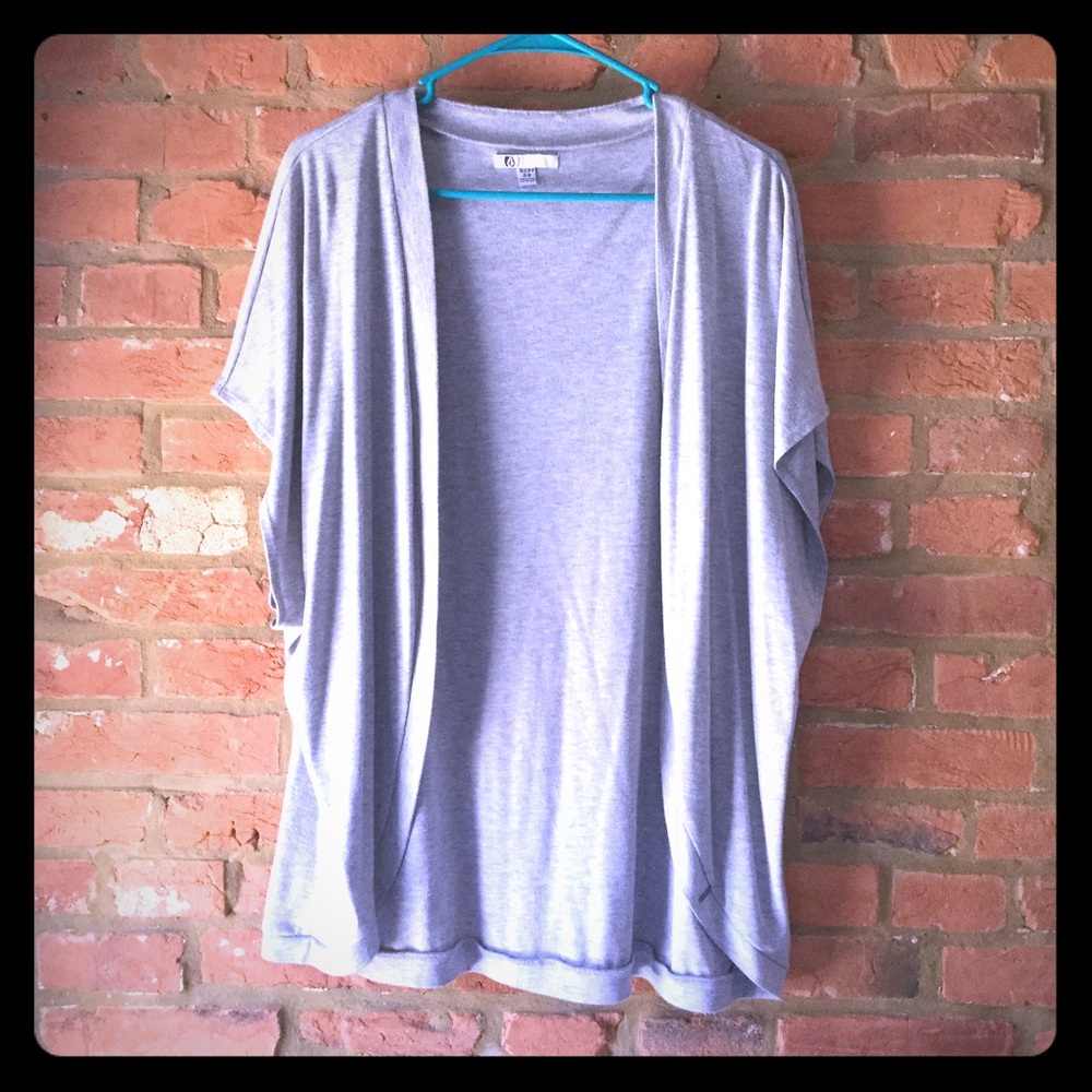 Short sleeve sweatshirt coverup