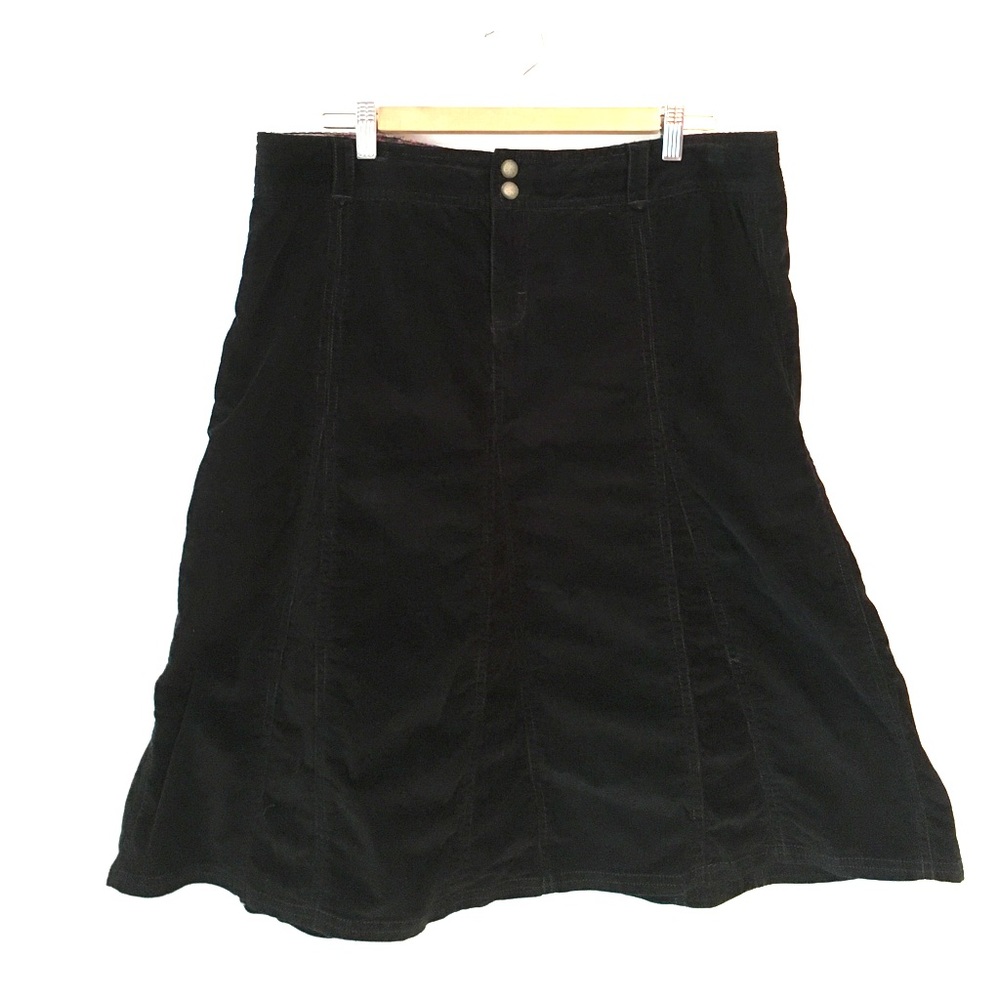 Black Corduroy Athleta Everyday Skirt