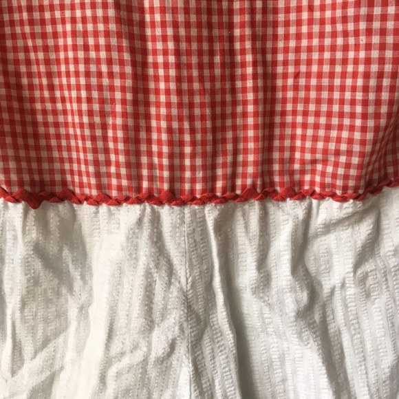 Vintage Red Gingham Textured Romper - Picture 5 of 5