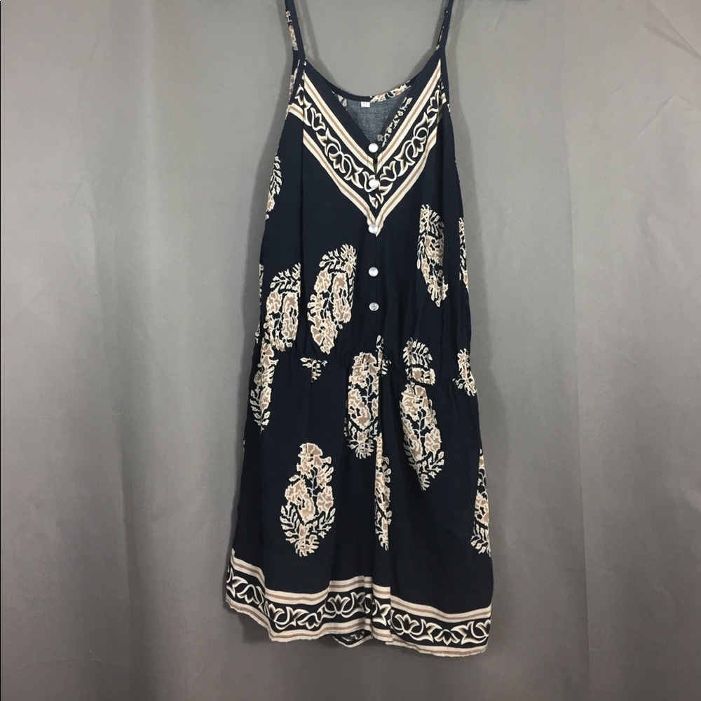 Navy and Brown Romper