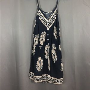 Navy and Brown Romper