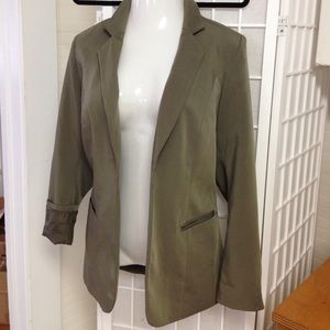 Lane Bryant Plus 14 Olive Green Blazer
