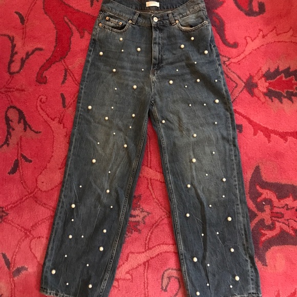 Zara Pants - NWOT ZARA PEARL JEANS SIZE 6