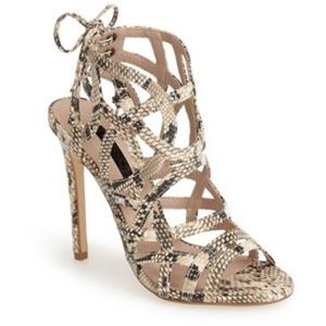 Snake print heels by Top Shop