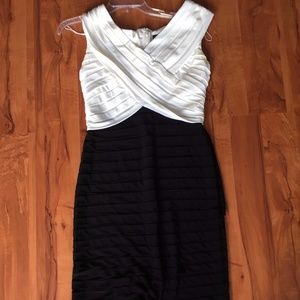 Black and white Adrianna Papell evening dress
