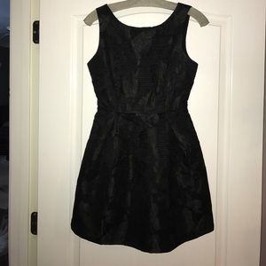 Black Fit & Flare Dress w/ damask pattern. Size S