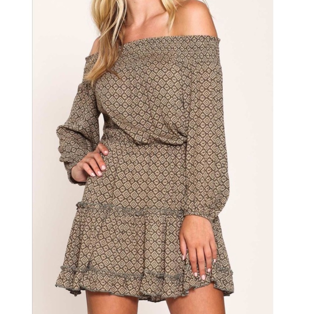 LAST 2!!! Smock Off the Shoulder Dress