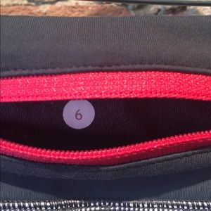 lululemon athletica Pants - Lululemon gray and red crop legging, sz 6, 54364 lululemon athletica Pants - Lululemon gray and red crop legging, sz 6, 54364