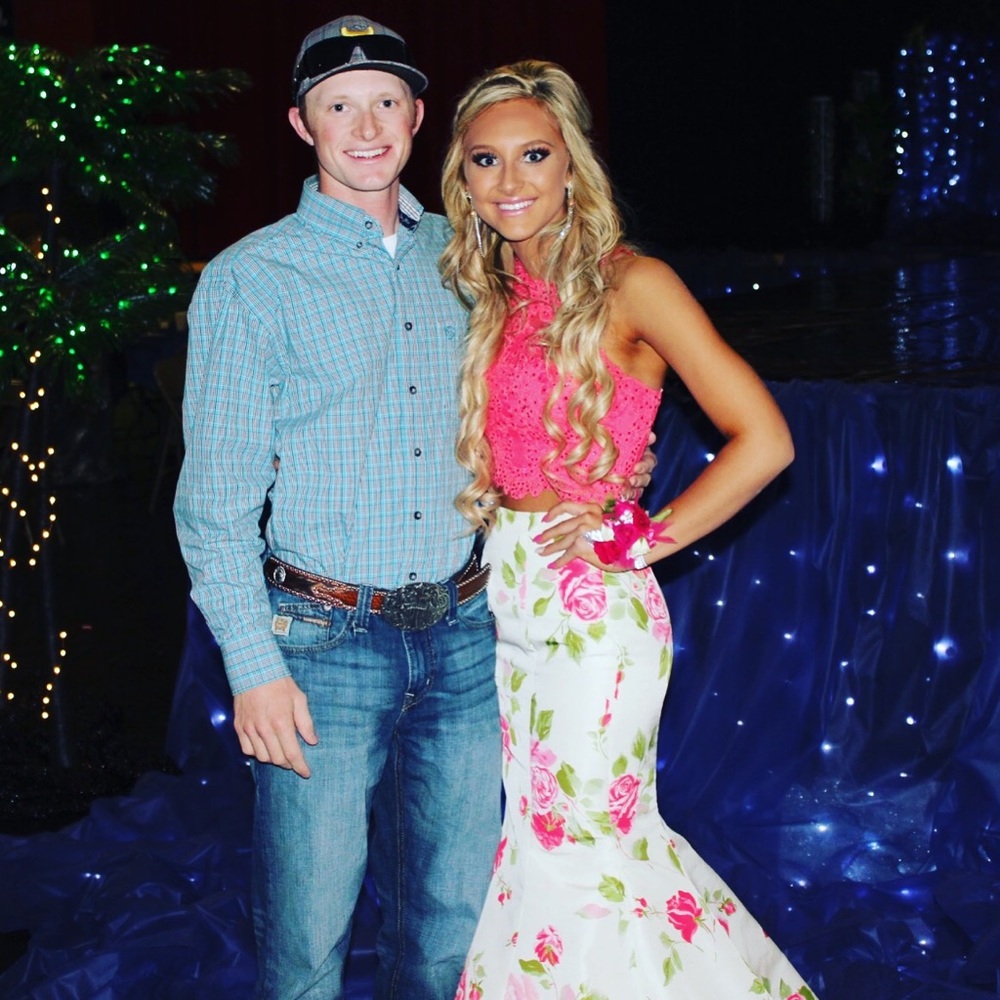 2 piece Floral Sherri hill dress