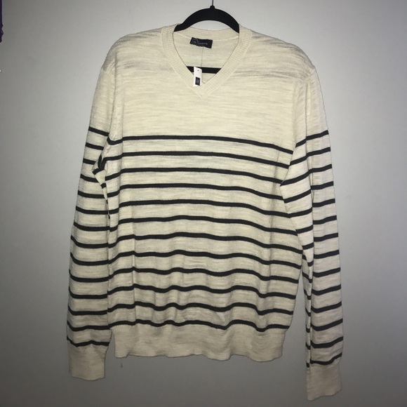 GAP Beige Striped Long Sleeve Sweater - Picture 1 of 2