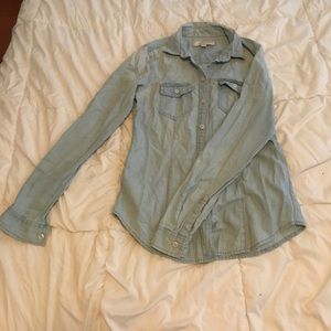 Ann Taylor Loft button down jean shirt
