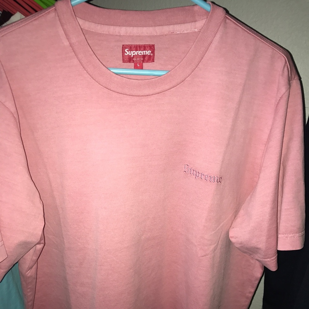 SUPREME EMBROIDERED TEE L NEW