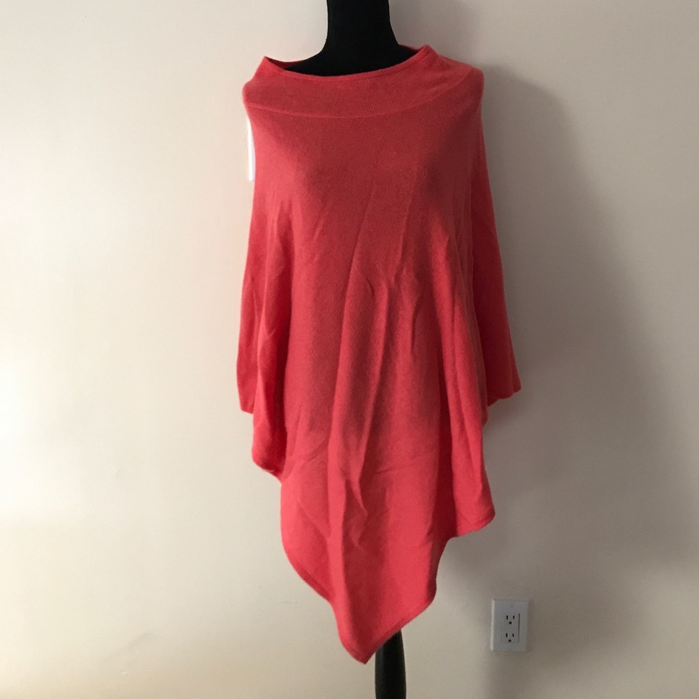 Cashmere coral colored poncho.