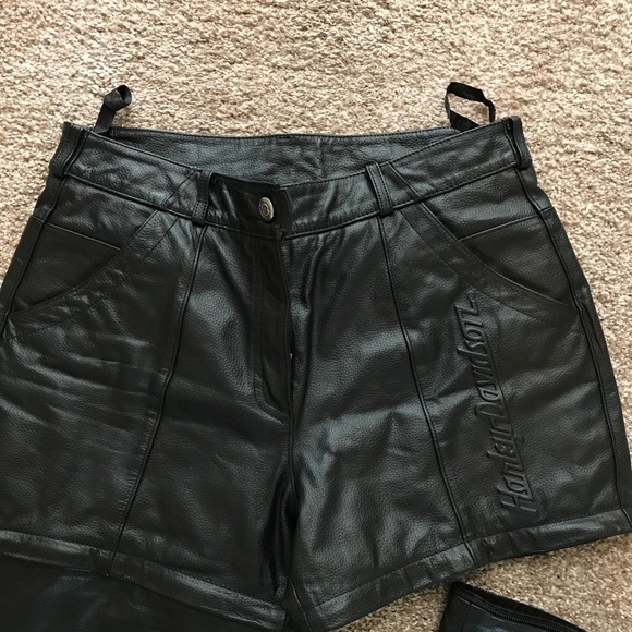 Beautiful Soft Black Leather Pants/Shorts - Picture 7 of 8
