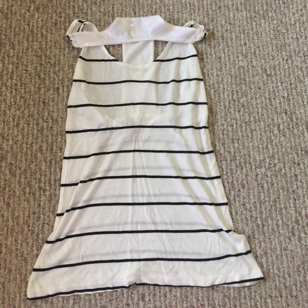 Racerback striped tank top