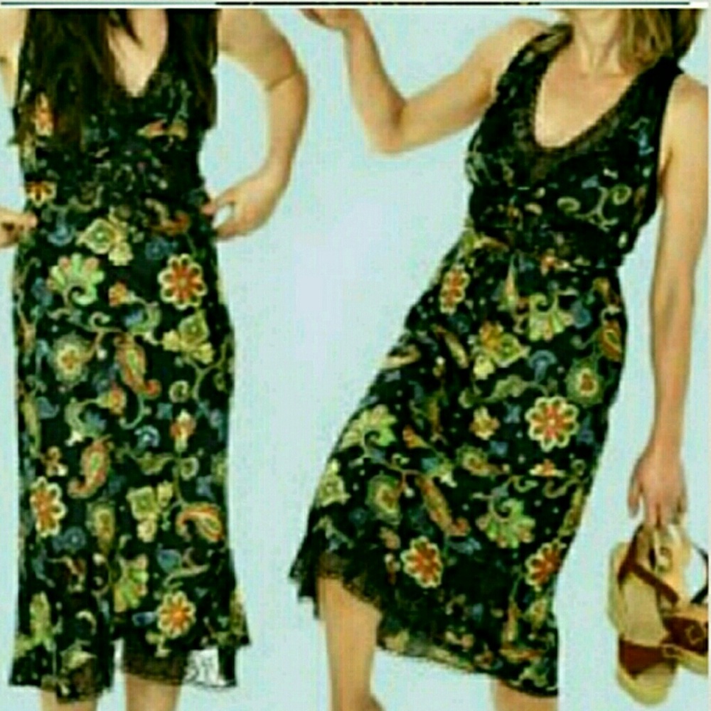 Slip Paisley  Dress Topshop .Kate Moss ,country concert