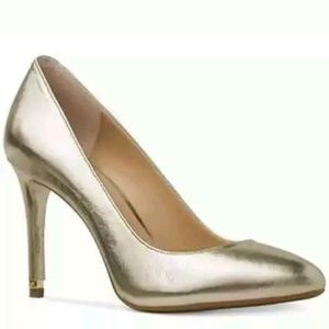 Michael Kors Flex Mid Pump Pale Gold Sz 9