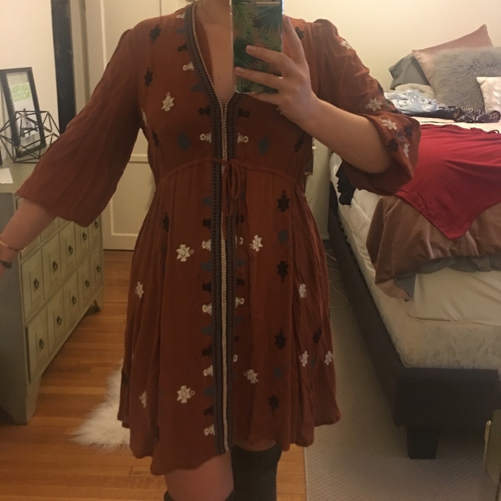 Free People Boho Mini Dress sz M