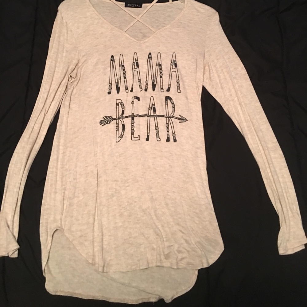 Boutique lightweight long sleeve Mama Bear shirt